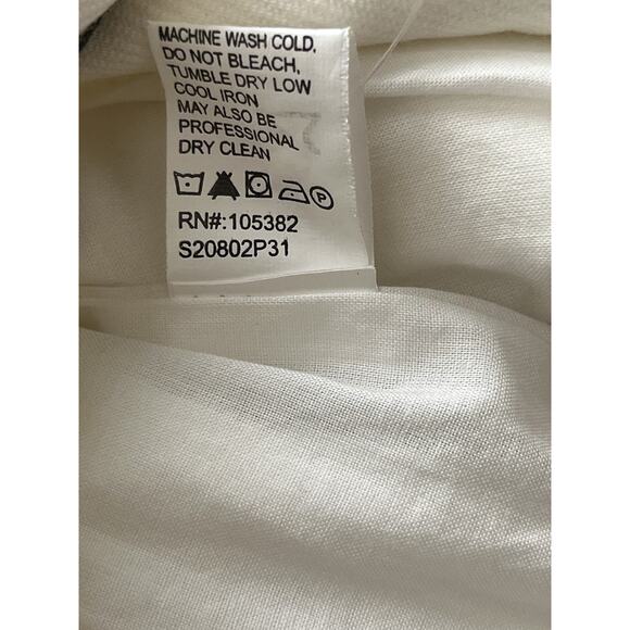 Tocca White Fine Corduroy Low Rise Wide Leg Belted Pants Women’s Sz 2 Vintage - Picture 9 of 9